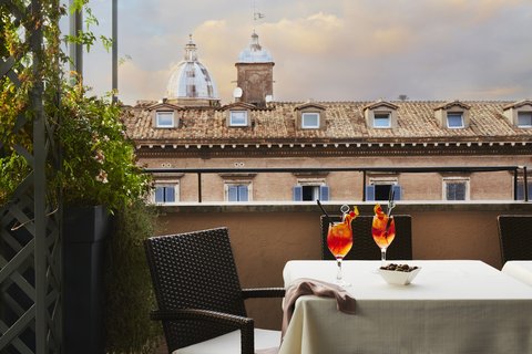 Aperitif with a view from our Roof Terrace