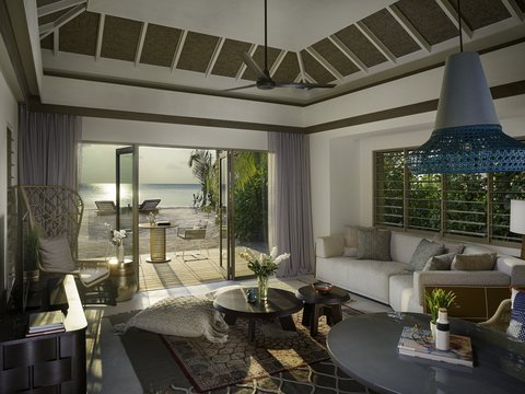 One Bedroom Beach Pool Villa - Living Room