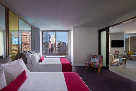 Suite Wow de dos habitaciones - Dormitorio con dos camas dobles