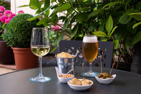 Enjoy a refreshing aperitif in our elegant terrace or garden.