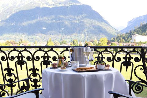 Balcony Aperitif with Jungfrau-View