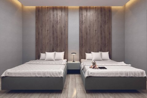 Villa Rabadn - Dormitorio con dos camas sencillas