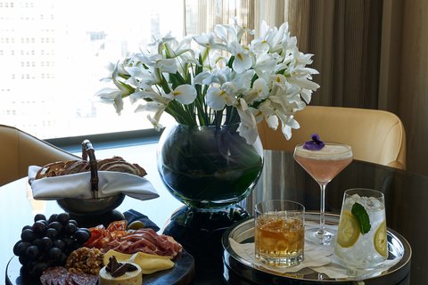 Elevated In-Room Dining  and Cocktails